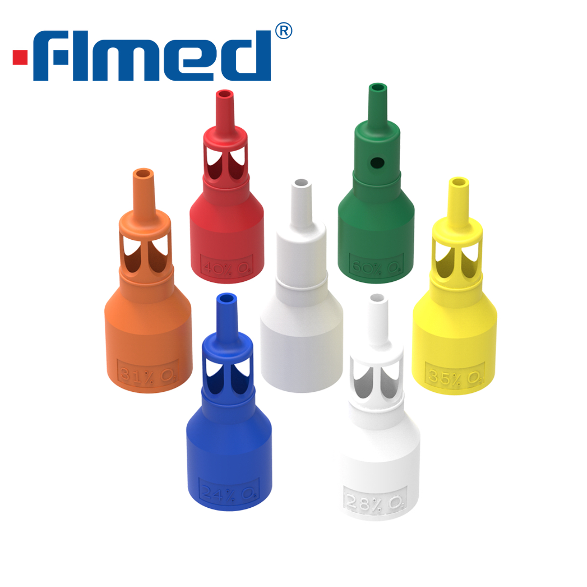 Masque Venturi multi-vent avec tube de 7 pieds