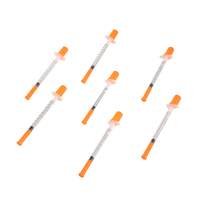 Seringue à insuline jetable avec emballage individuel stérile fixe de 0,3 ml/0,5 ml/1 ml approuvée CE
