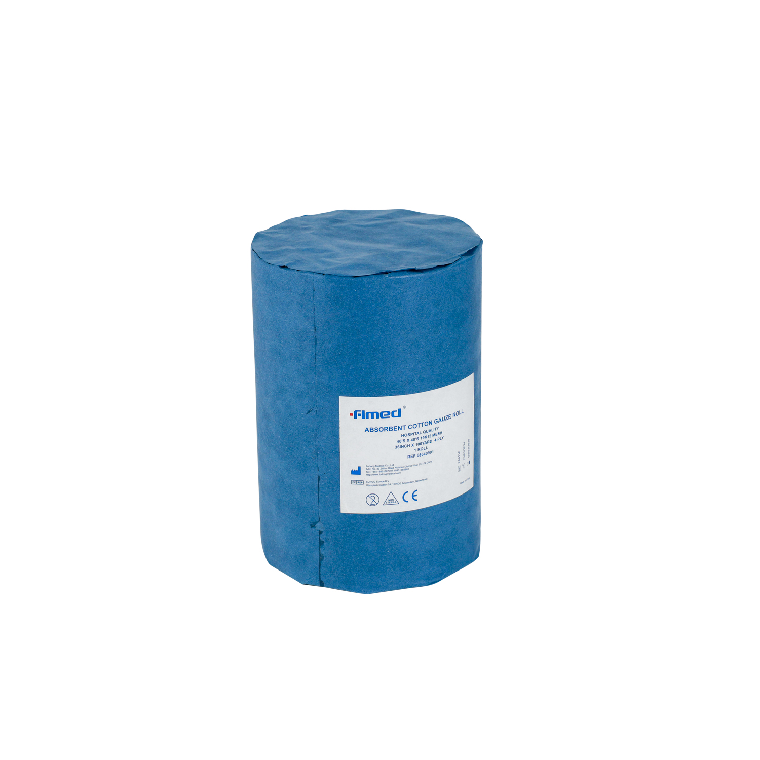 Rouleau de gaze absorbant 36 pouces * 100 yards rouleau de gaze médicale 4 plis rouleau de gaze absorbant
