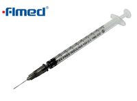 Syringe et aiguille d'insuline 1 ml 27g x 13 mm