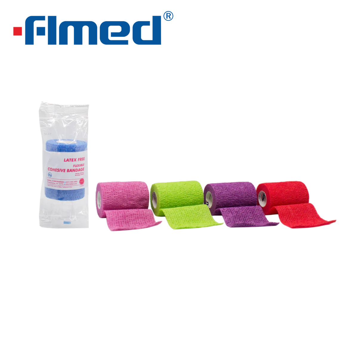 Bandage cohésif 10cm 12 pack - couleurs assorties
