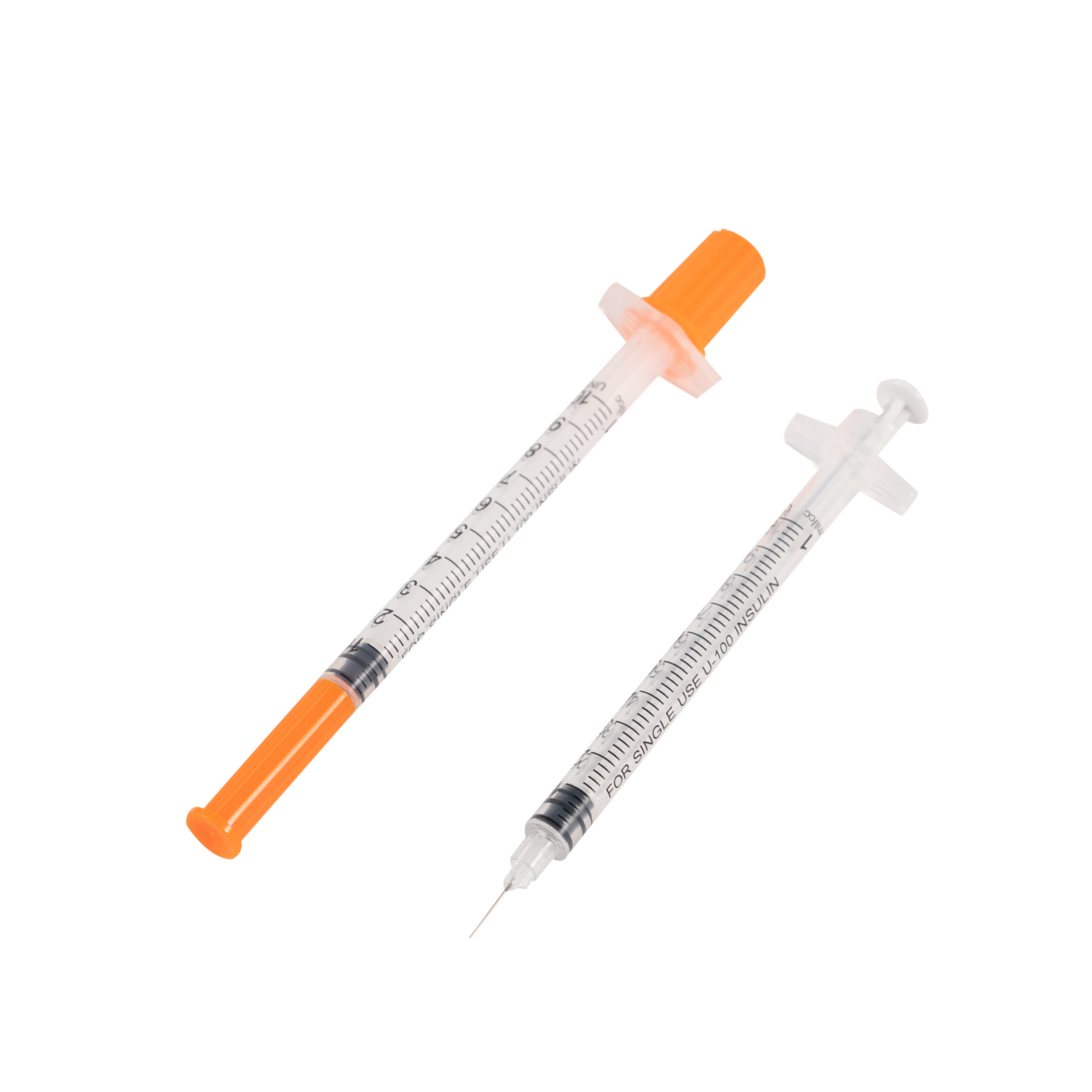 Seringue à insuline jetable avec emballage individuel stérile fixe de 0,3 ml/0,5 ml/1 ml approuvée CE