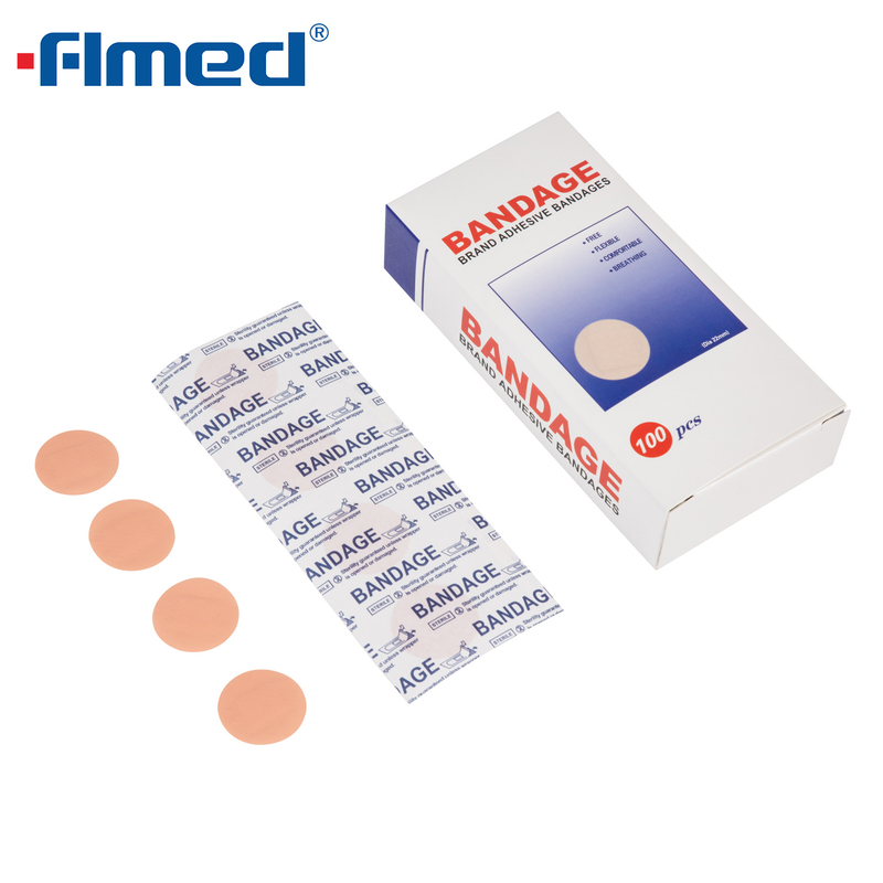 Aidplast – plâtre de premiers secours de forme ronde, couleur de peau pour le soin des plaies 