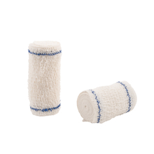 HospiCrepe Bandage en crêpe élastique emballé individuellement 10 cm x 4,5 m, paquet de 12 rouleaux
