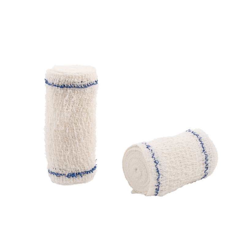 HospiCrepe Bandage en crêpe élastique emballé individuellement 10 cm x 4,5 m, paquet de 12 rouleaux