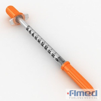 Aiguille fixe pour seringue d'insuline jetable 29G-31G