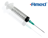 Syringe jetable 10 ml avec aiguille hypodermique 21G CE ISO13485: 2016 marqué