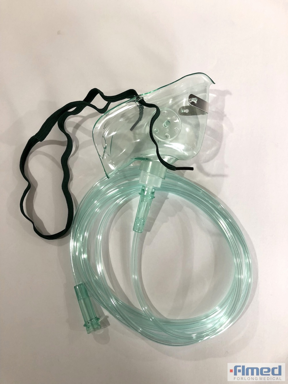 Masque d'oxygène médical jetable avec tubulure
