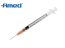 Syringe d'insuline jetable 1 ml avec 25G 26G 28G 29G 29G MONTAGES CE CE MARCHÉ