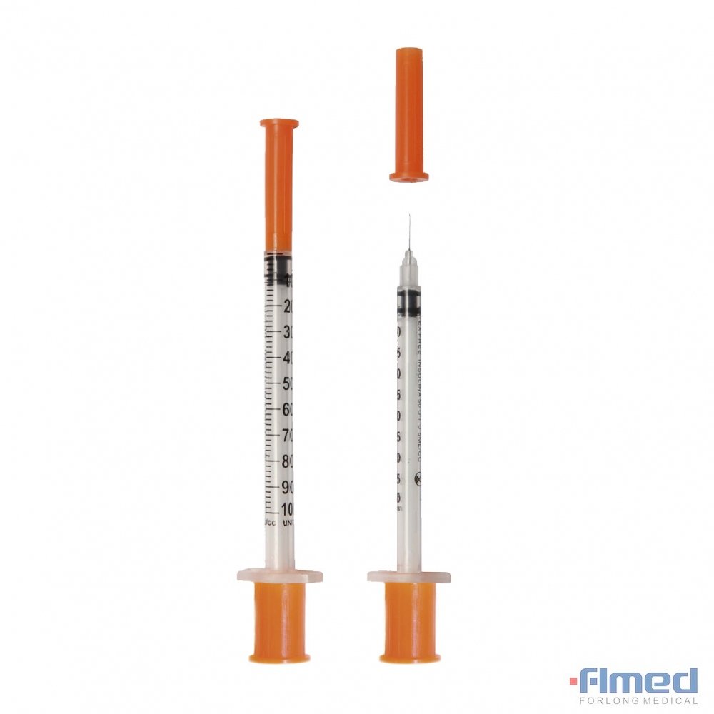 Seringues à insuline U100 jetables avec aiguilles du fabricant chinois