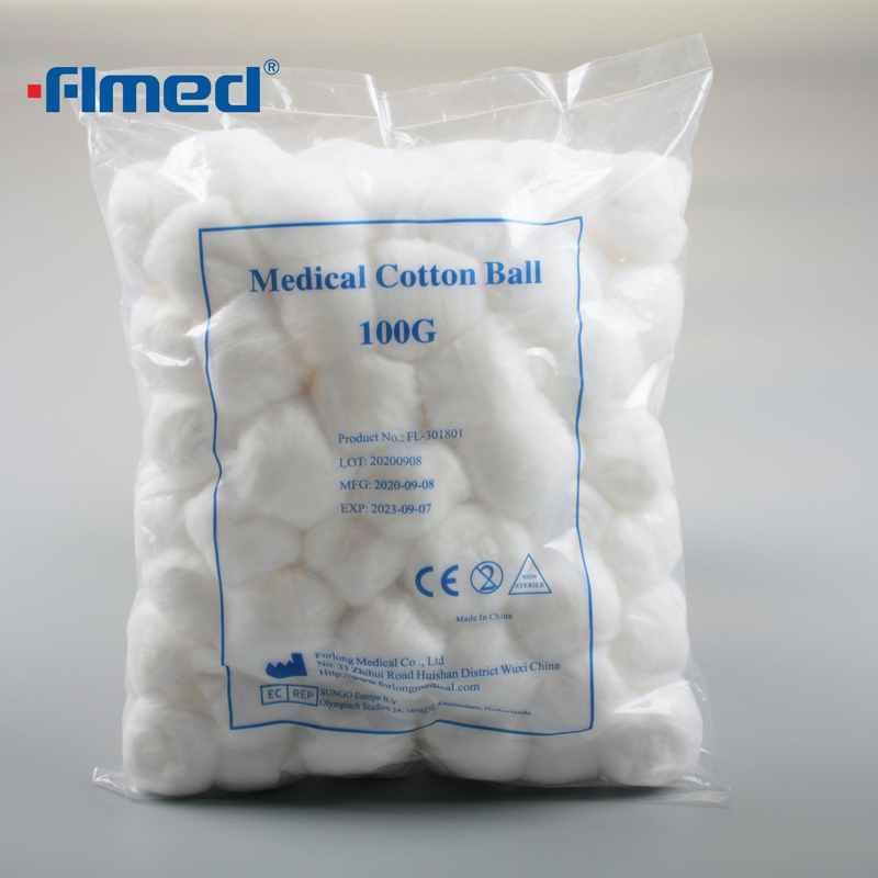 Boules de coton médicales à usage médical non stérile