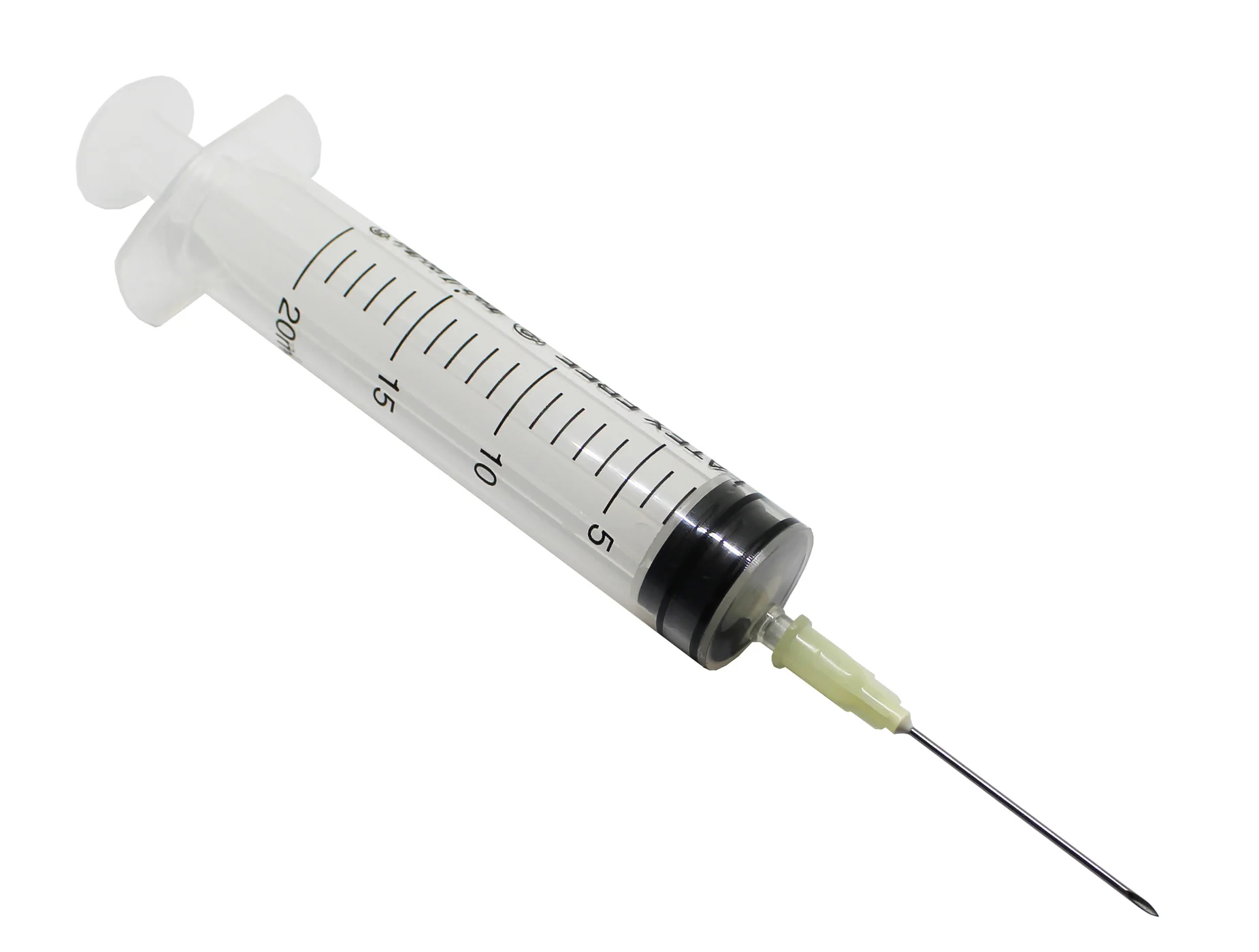 Seringue de 20 ml avec aiguille hypodermique de 19 g incluse